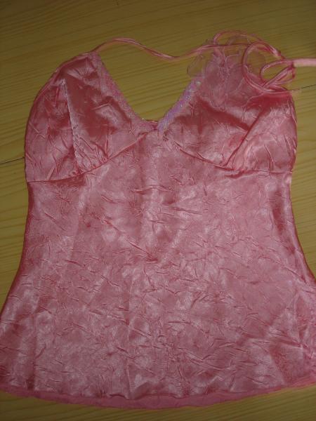Top rose en satin